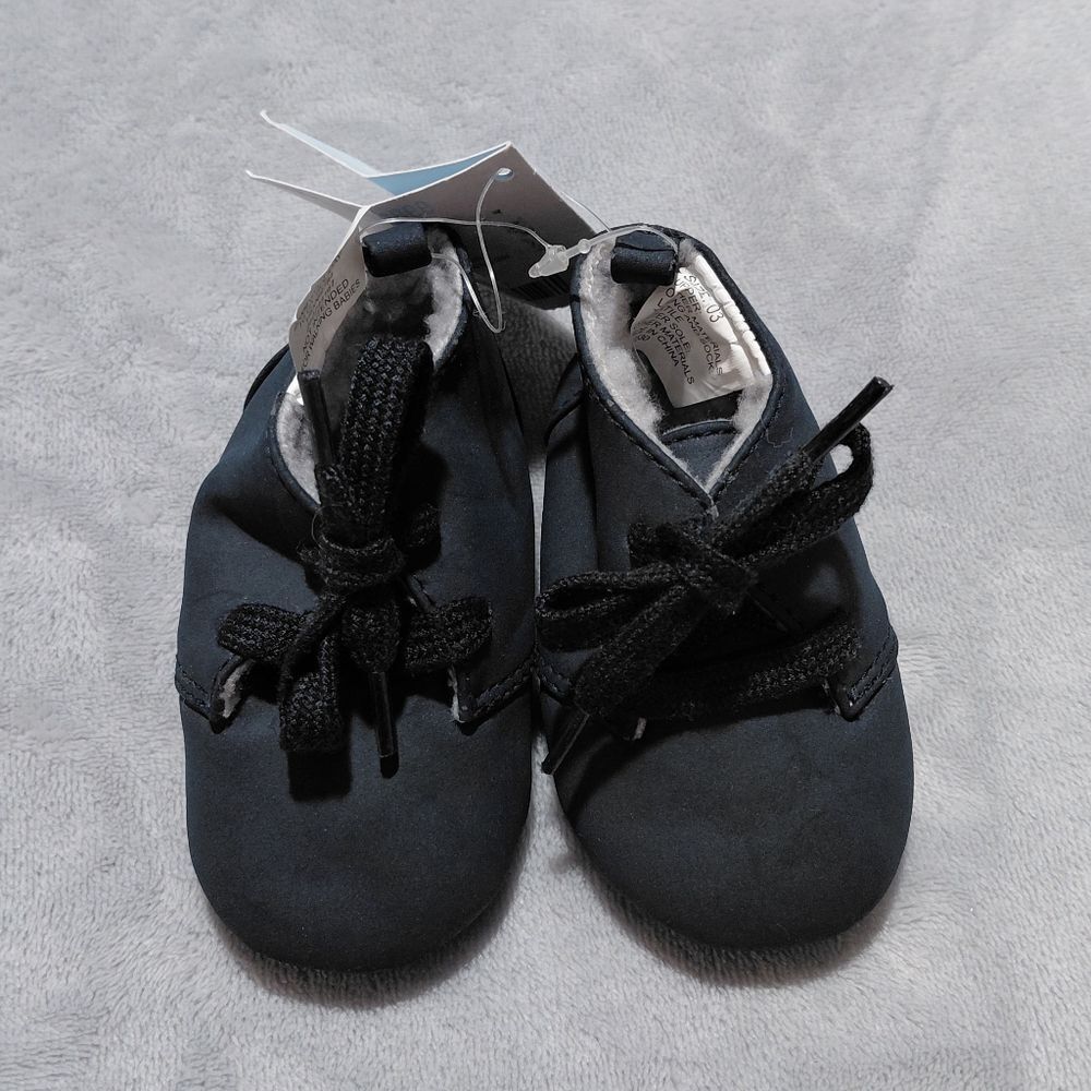 Gymboree Navy Blue Baby Crib Shoes Size 3